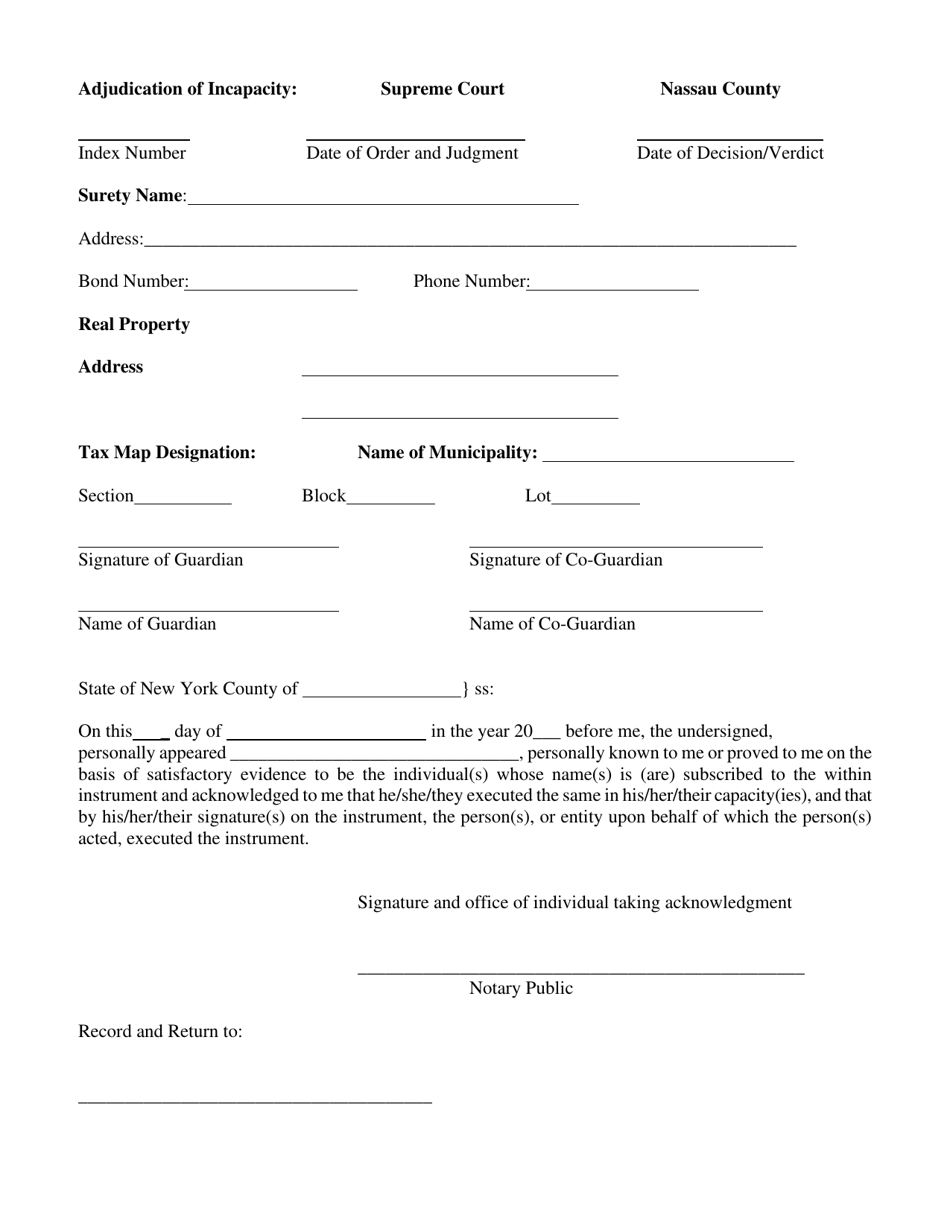 Statement Identifying Real Property - Nassau County, New York, Page 2