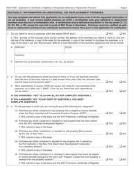 Form REAP-ADD Application for Certificate of Eligibility of Designated Additional or Replacement Premises for Unincorporated Business Tax, General Corporation Tax, Business Corporation Tax, Banking Corporation Tax, or Utility Tax - New York City, Page 2