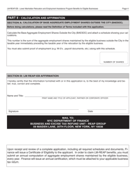 Form REAP-EB &quot;Application for Certificate of Eligibility - Lower Manhattan Relocation and Employment Assistance Program for Eligible Businesses (Lm Reap-Eb)&quot; - New York City, Page 4
