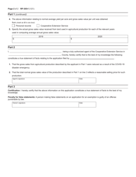 Form RP-305-F Application for Exception From Minimum Average Sale Value Requirement of Agriculture and Markets Law Article 25-aa Due to Covid-19 Disaster Emergency - New York, Page 2