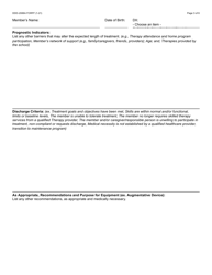 Form DDD-2088A Evaluation Report Plan of Care/Treatment Plan: Certification/Recertification - Arizona, Page 3