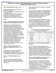 DD Form 2898 Senior Professional Pay and Performance Appraisal, Page 6