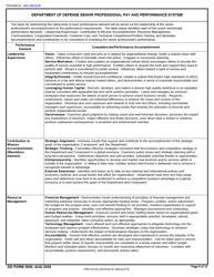 DD Form 2898 Senior Professional Pay and Performance Appraisal, Page 8
