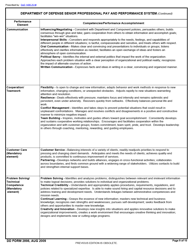 DD Form 2898 Senior Professional Pay and Performance Appraisal, Page 9