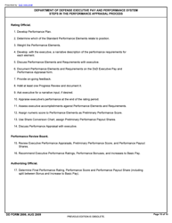 DD Form 2899 Executive Pay and Performance Appraisal, Page 10