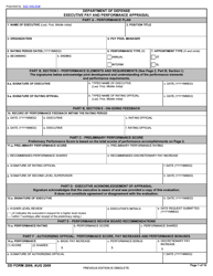DD Form 2899 Executive Pay and Performance Appraisal