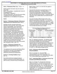 DD Form 2899 Executive Pay and Performance Appraisal, Page 6