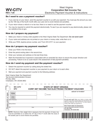 Document preview: Form WV-CITV West Virginia Corporation Net Income Tax Electronic Payment Voucher - West Virginia