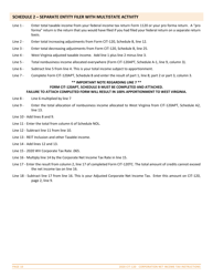 Instructions for Form CIT-120 West Virginia Corporation Net Income Tax Return - West Virginia, Page 10