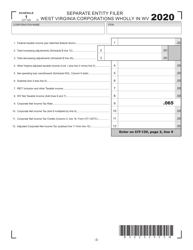 Document preview: Form CIT-120 Schedule 1 Separate Entity Filer West Virginia Corporations Wholly in Wv - West Virginia