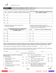 Form REV-203D Business Activities Questionnaire - Pennsylvania, Page 4