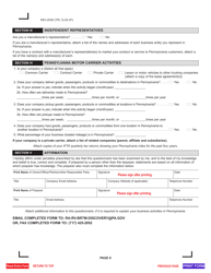 Form REV-203D Business Activities Questionnaire - Pennsylvania, Page 6