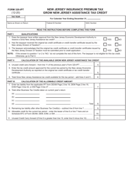 Form 320-IPT Grow New Jersey Assistance Tax Credit - New Jersey