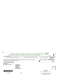 Form CIFT-620ES Louisiana Estimated Tax Declaration Voucher for Corporations - Louisiana, Page 2