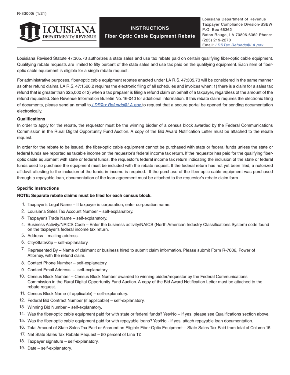 Form R-83000 - Fill Out, Sign Online and Download Fillable PDF ...