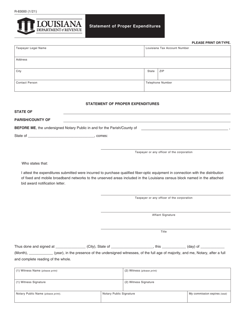 Form R-83000 Fiber Optic Cable Rebate - Louisiana, Page 5