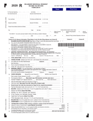 Form 200-01 &quot;Delaware Individual Resident Income Tax Return&quot; - Delaware, 2020