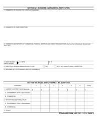 Form SF-1407 Preaward Survey of Prospective Contractor (Financial Capability), Page 3