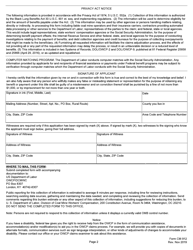 Form CM-912 Survivor&#039;s Form for Benefits Under the Black Lung Benefits Act, Page 2