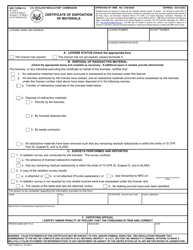 NRC Form 314 Download Fillable PDF or Fill Online Certificate of ...