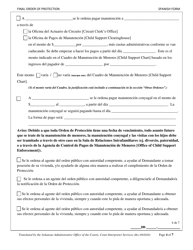 Orden De Proteccion Definitiva - Arkansas (Spanish), Page 4