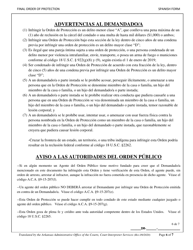 Orden De Proteccion Definitiva - Arkansas (Spanish), Page 6