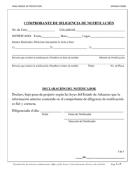 Orden De Proteccion Definitiva - Arkansas (Spanish), Page 7