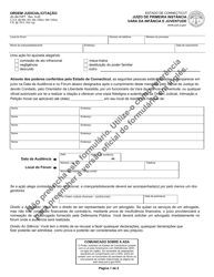 Document preview: Form JD-JM-70PT Order/Summons - Connecticut (Portuguese)