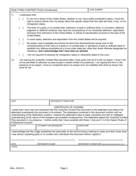 Form K (1C-P-851) &quot;Criminal Plea Form&quot; - Hawaii, Page 3