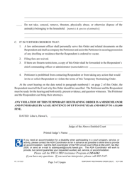 Form 5C-P-398 Temporary Restraining Order - Hawaii, Page 3