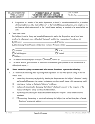 Form 5C-P-400 Petition for an Order for Protection on Behalf of a Family or Household Members - Hawaii, Page 5
