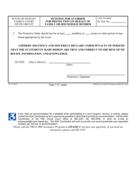 Form 5C-P-400 Petition for an Order for Protection on Behalf of a Family or Household Members - Hawaii, Page 7