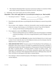 Form 5C-P-401 Temporary Restraining Order - Hawaii, Page 2