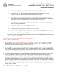 Critical Care Transport Tier I, II and Tier Iii Application Template - Illinois, Page 13
