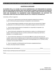 SIB Formulario D Cuestionario De Conocimiento Laboral Subsiguiente/Oferta De Trabajo Condicional - Louisiana (Spanish), Page 6