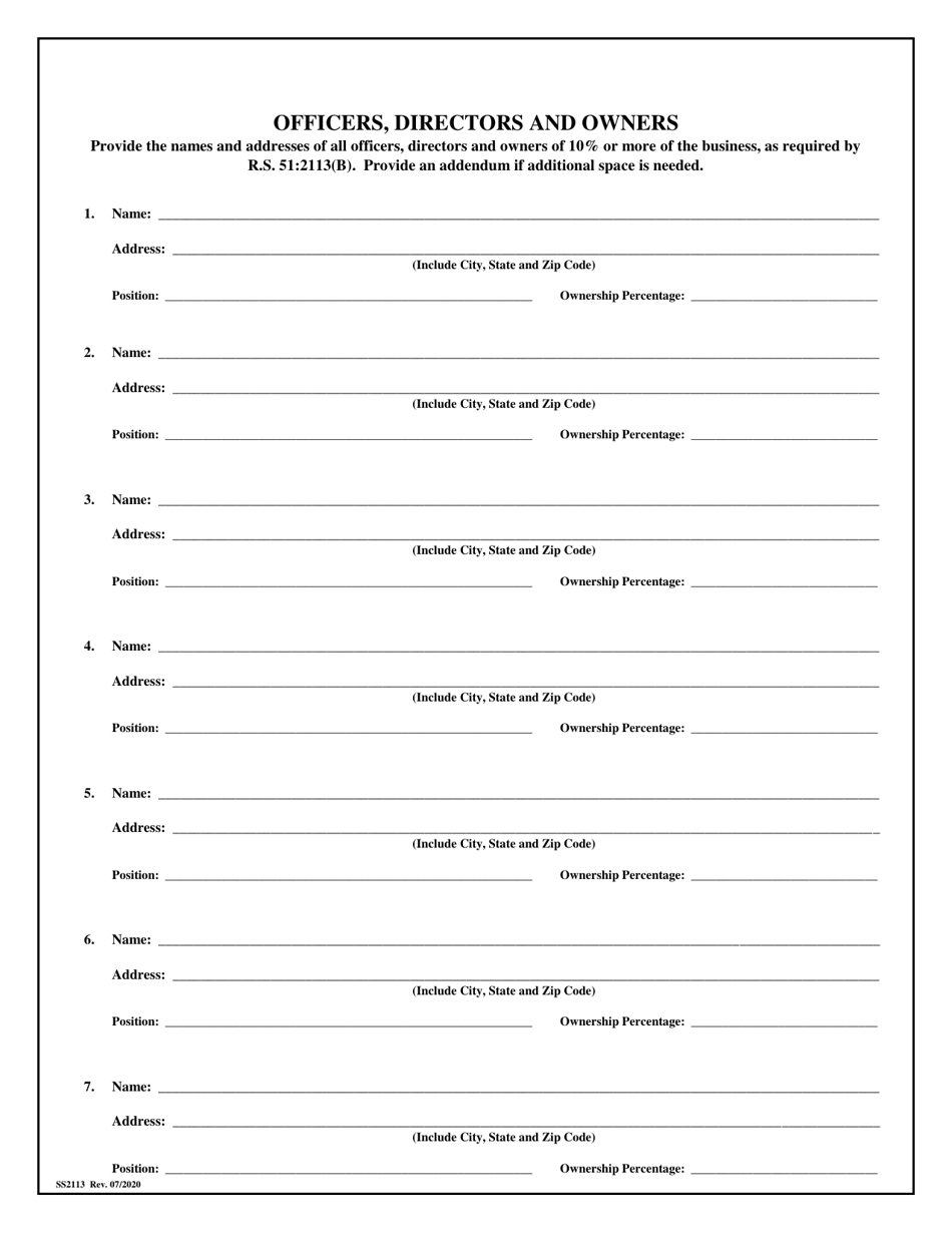 Form SS2113 Managed Service / Managed Security Service Providers - Louisiana, Page 2
