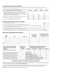 Form 355-ES Corporation Estimated Excise Payment Vouchers - Massachusetts, Page 2
