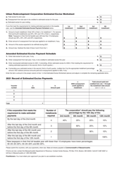 Form 121A-ES Urban Redevelopment Estimated Excise Payment Voucher - Massachusetts, Page 2