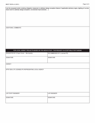 Form DE26-LA Design Exception Request - Local Agency - Michigan, Page 2
