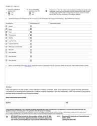 Form FIS0861 Third Party Administrator (Tpa) Application for Certificate of Authority - Michigan, Page 2