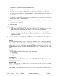 Form CHP401 Instructions for Completing Notice of Motion and Motion to Intervene - Minnesota, Page 2