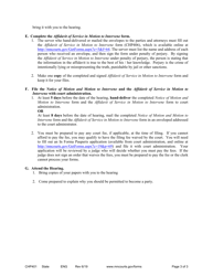 Form CHP401 Instructions for Completing Notice of Motion and Motion to Intervene - Minnesota, Page 3