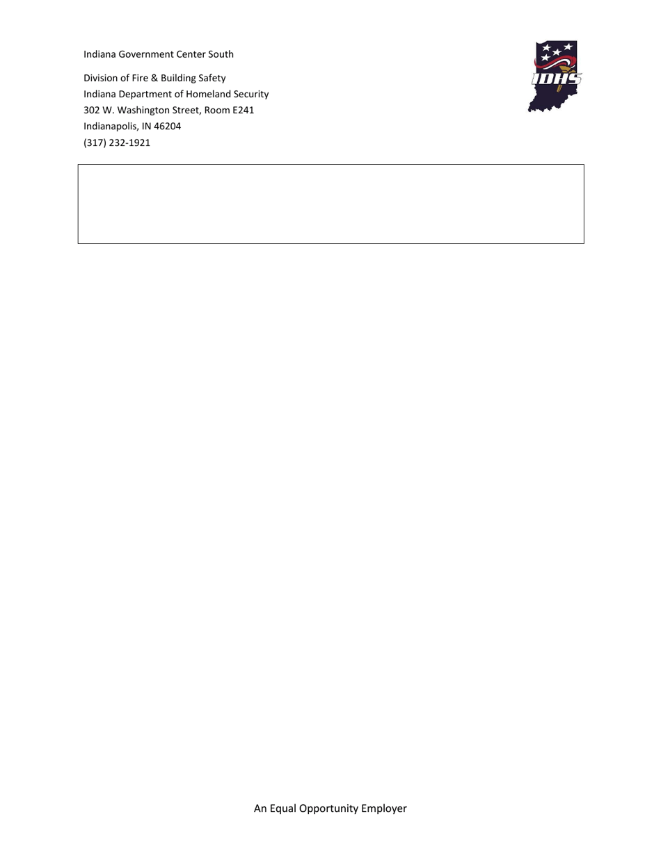 Request for First Inspection - Indiana, Page 2
