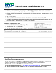 Customer Dispute Form - New York City, Page 2