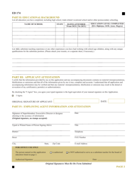 Form ED174 Application for Substitute Teacher Authorization for Candidates Who Have Not Completed a Bachelor&#039;s Degree - Connecticut, Page 2