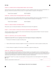 Form ED186 Application for Temporary Emergency Coaching Permit - Connecticut, Page 2