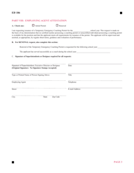 Form ED186 Application for Temporary Emergency Coaching Permit - Connecticut, Page 3