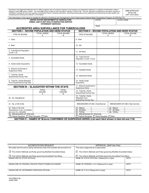 VS Form 6-38  Printable Pdf