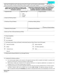 Document preview: VS Form 16-28 Approved Warehouse Request and Agreement to Handle Restricted Animal Byproducts (Hunting Trophies & Museum Specimens)