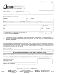 Form F133 Designation of Beneficiary Tier 3, 4, and 6 Members - New York City, Page 2